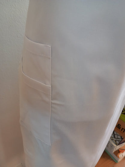 grembiule a pettorina white