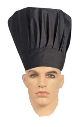 cappello cuoco black cotton